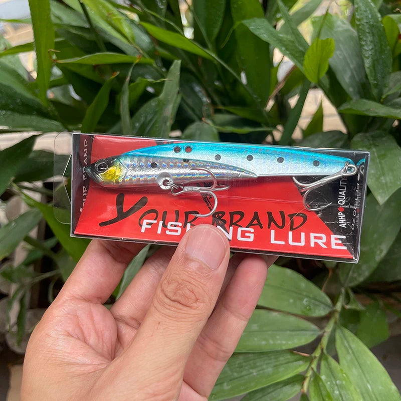 VIB Fishing Lures 35g 44g Sinking Vibration Blade Bait Spinner Spoon Jigging Lures Treble Hooks Bass Fishing Tackle