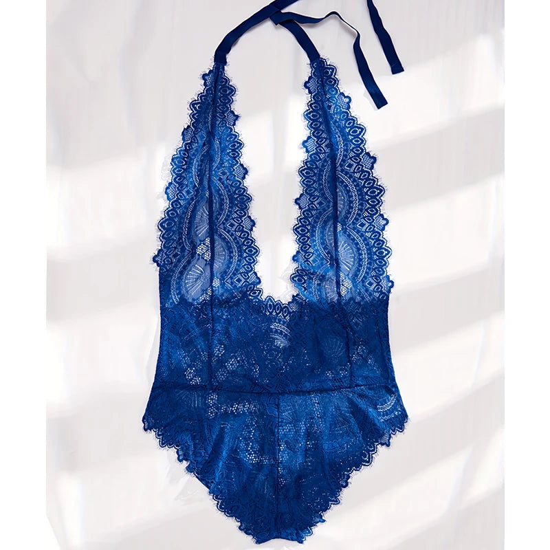 Sexy Lace Women's Clothing Bodysuit Woman 2024 New Collection Deep V Perspective Backless Underwear One-piece Corset Hot Costume