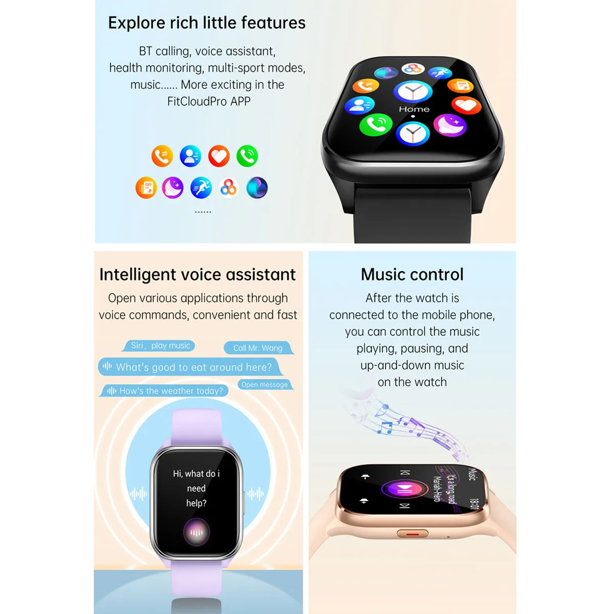 Đồng Hồ Thông Minh Nữ Vàng: Gọi Bluetooth, Chống Nước, Tiếng Do Thái