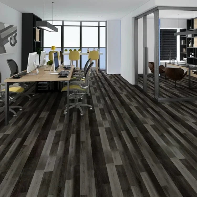 45x15cm Floor Sticker Wall Sticker Modern Self-adhesive Thick PVC Wood Grain Floor Sticker Living Room Bedroom Decoration