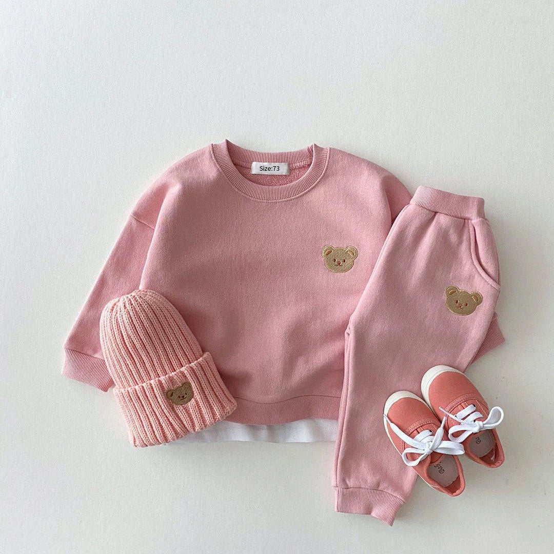 Baby Girl Boy Autumn Outfit Cute Sports Bear Shirt
