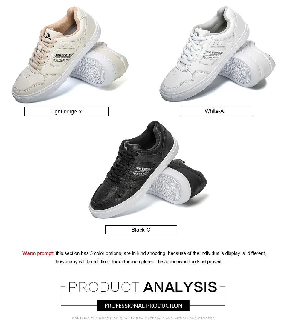 Giày Sneaker Nữ BONA 2023 Đế Bằng Nhẹ Êm Thoáng Khí