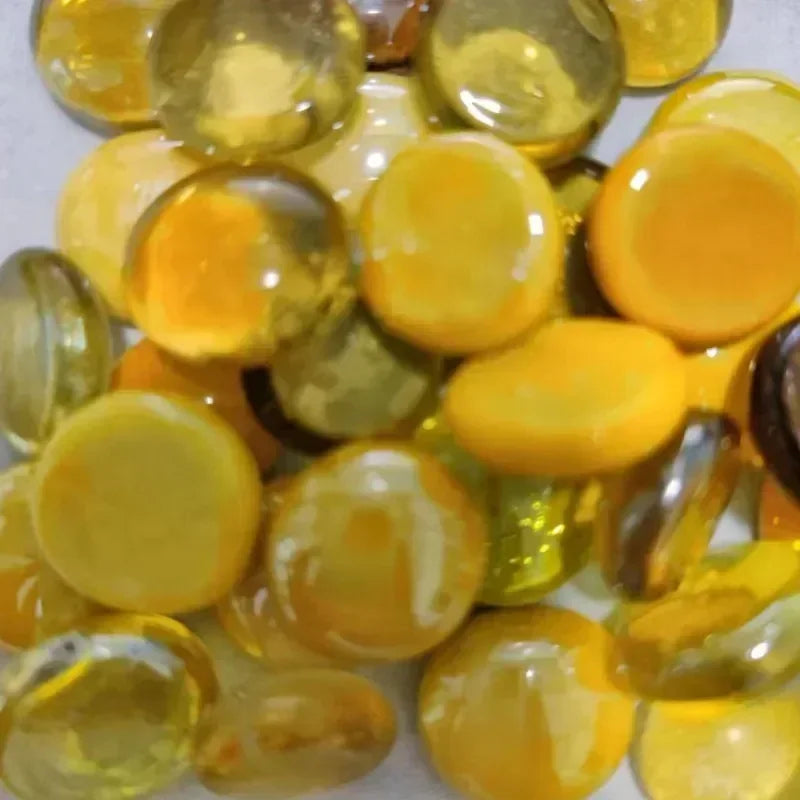 DIY Multicolored Round Glass Mosaic Beads 100g