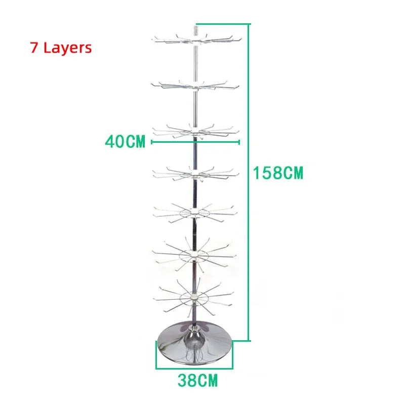Silver Rotating Shelf for Displaying Jewelry &amp; Accessories 50cm