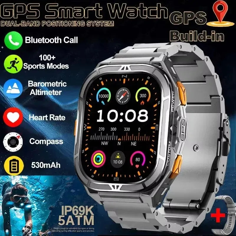 2025 Smart Watch GPS AMOLED 5ATM Bluetooth Calling