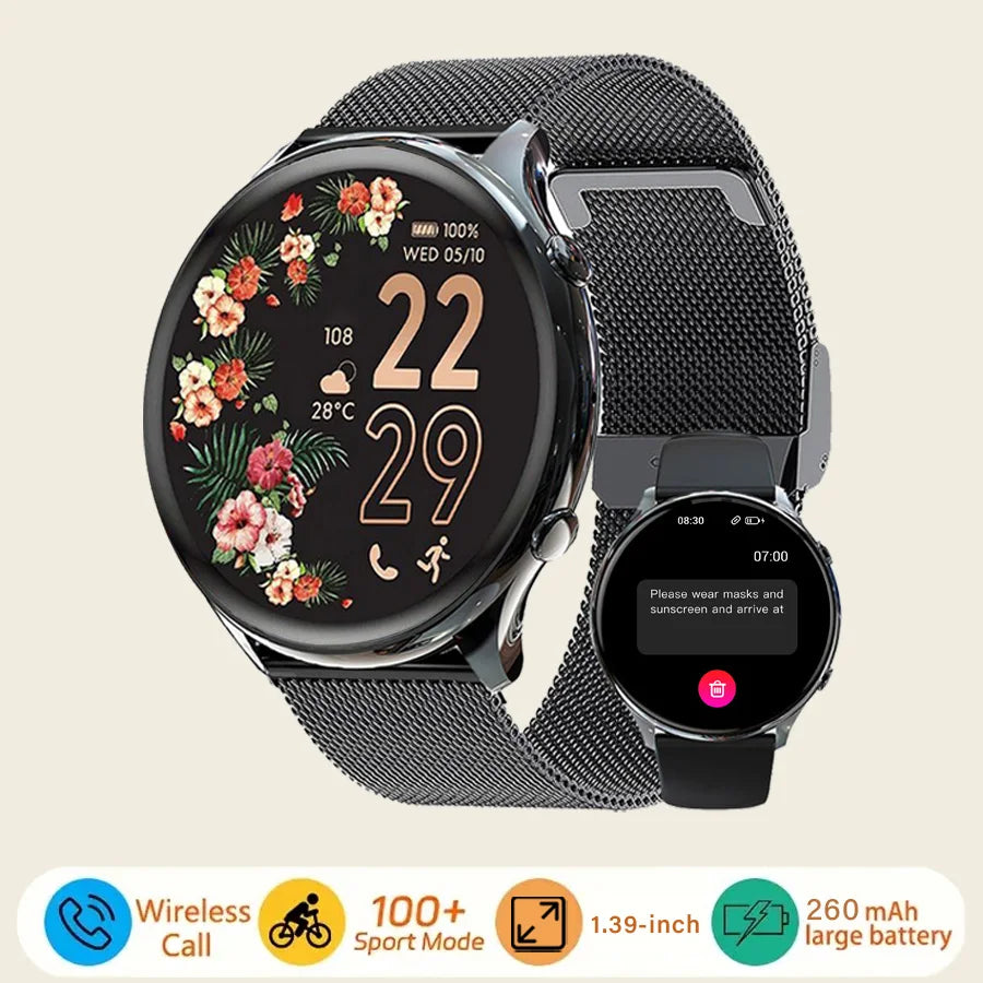 Black Gold Women's Smartwatch - Comprehensive Health