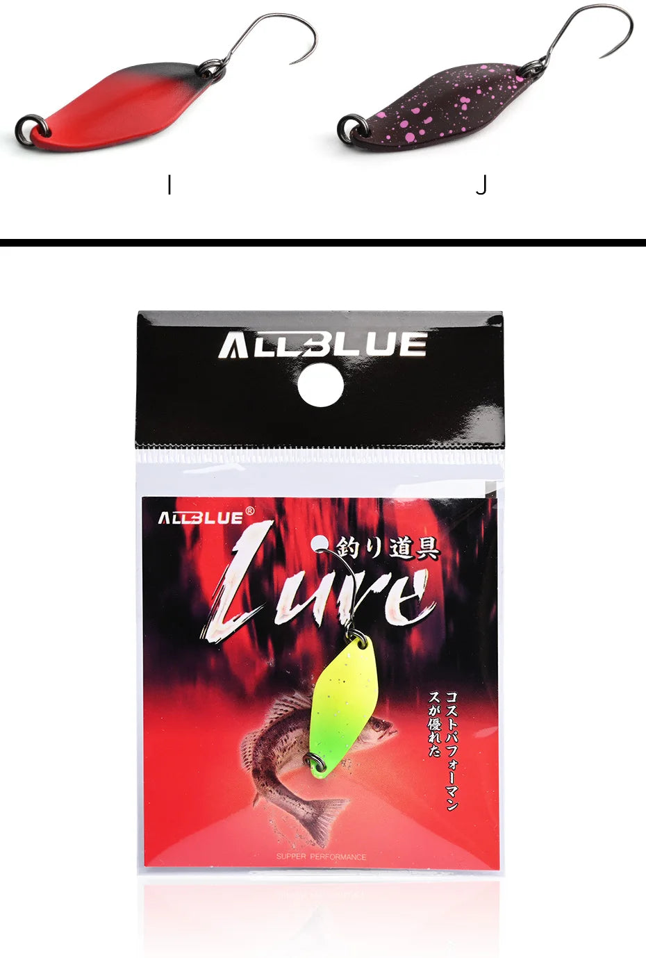 Mồi Câu ALLBLUE 2.4g Kim Loại Màu Sắc Cho Cá Hồi