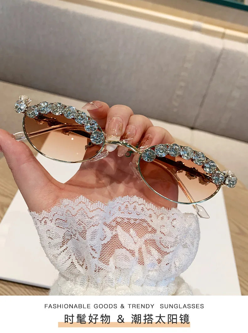 High-end Diamond Oval Women's Sunglasses 2025