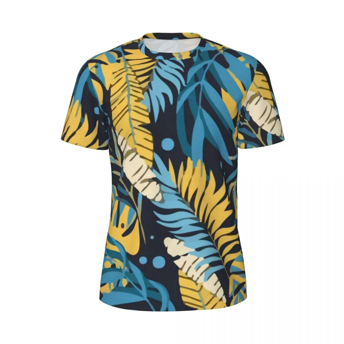 Áo Thun Nam Họa Tiết Lá Nhiệt Đới Màu Sắc Cá Tính