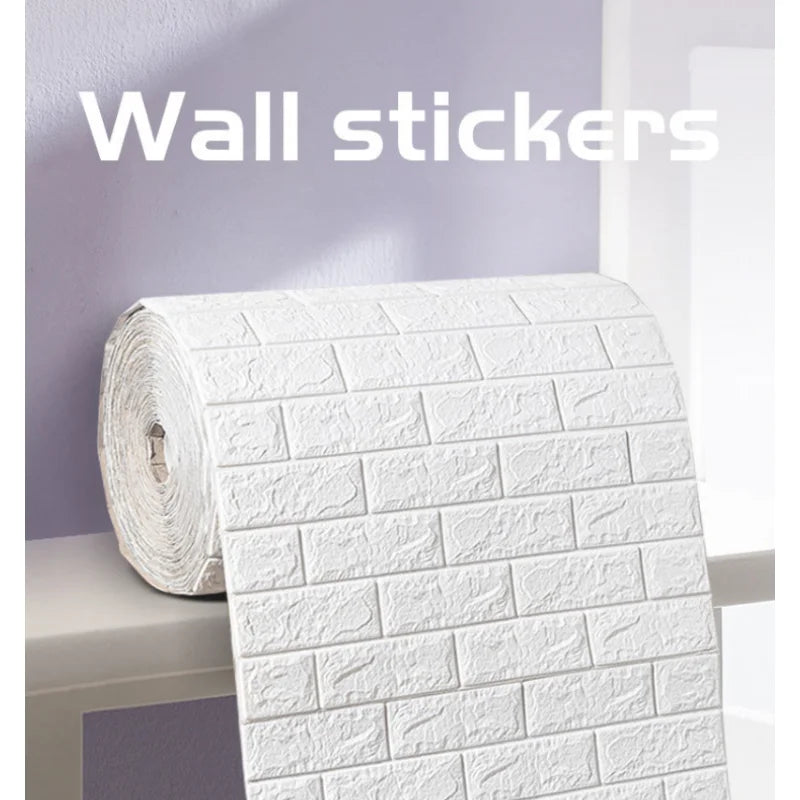 3D waterproof self-adhesive brick-like wall panels