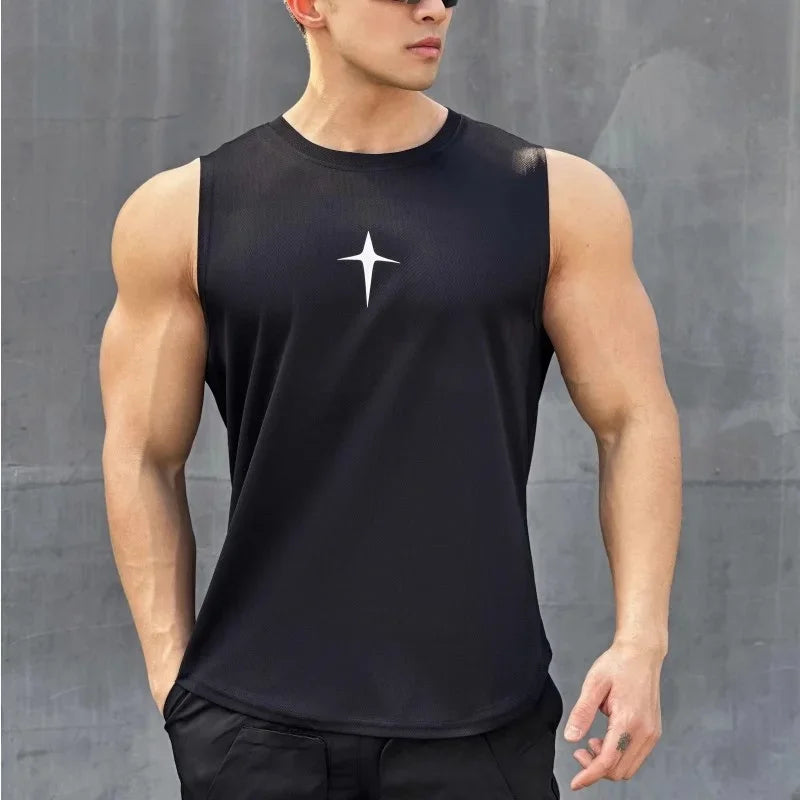Men's Quick Dry Sleeveless Summer Sports T-Shirt