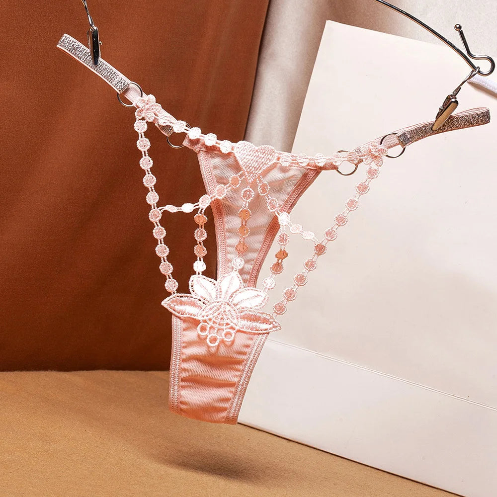 Women's panties Women's Sexy Lace Hollow out Thong Panties Low Waist Transparent G-String Underwear Breathable Female Intimates