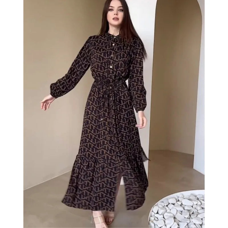 Đầm Dài Hoa Nhỏ Thanh Lịch Phong Cách Âu Thu Đông - Daisan Mart