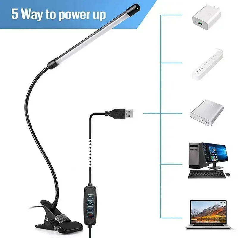 Đèn LED Kẹp Bàn Học Bảo Vệ Mắt Cho Sinh Viên - Daisan Mart