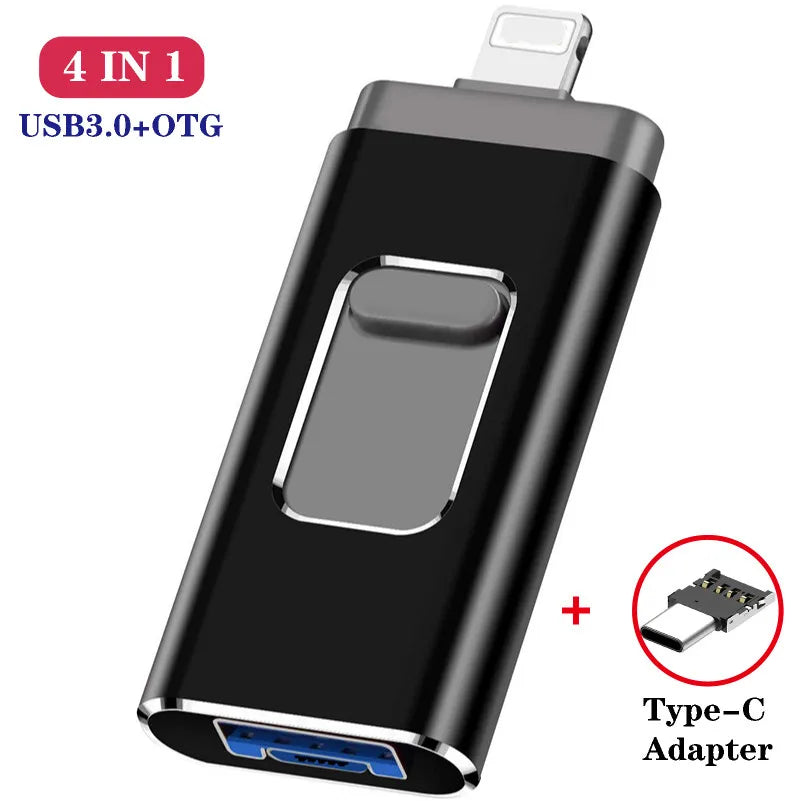 USB 3.0 4in1 OTG - Bộ nhớ ngoài đa năng cho điện thoại - Daisan Mart