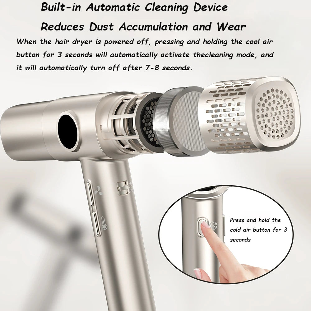 LCD Negative Ion Fast Hair Dryer 110000RPM Ultra Light