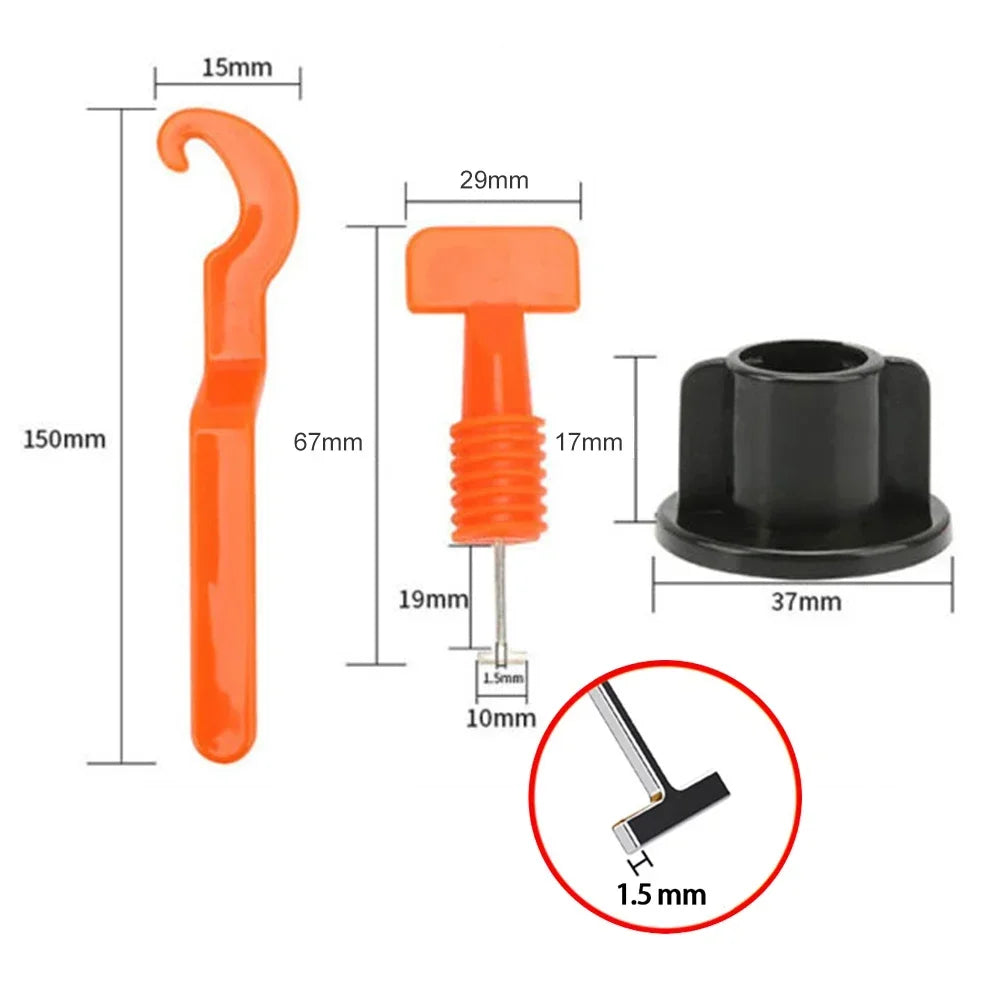 50Pcs Floor Tile Leveling System Clips Spacers Porcelain Ceramic Leveler Kit for Tile Laying Wall Fixing Construction Tools