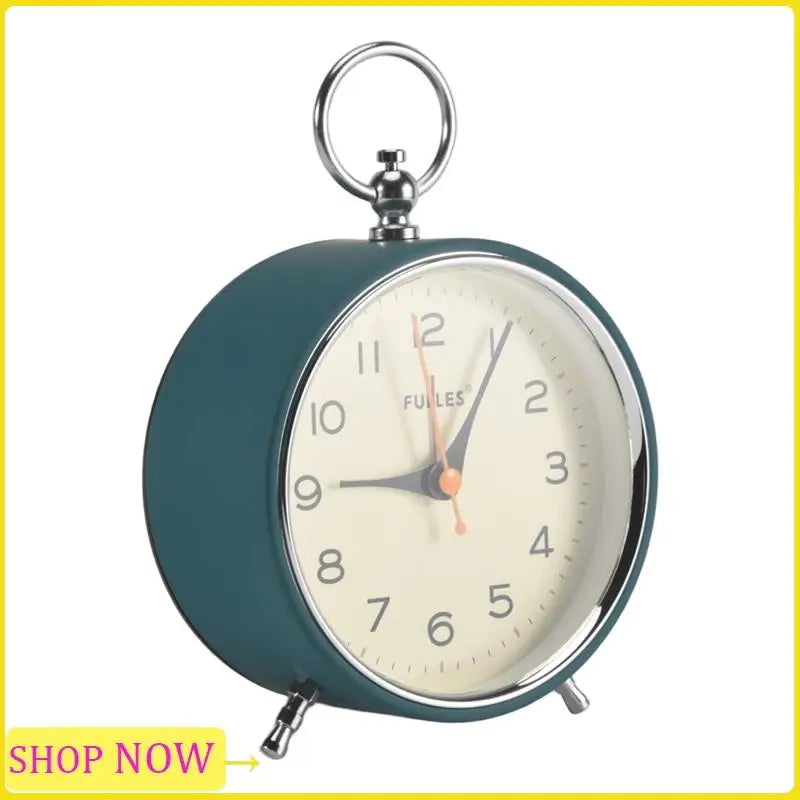 Đồng hồ báo thức analog không tích tắc, có đèn ngủ