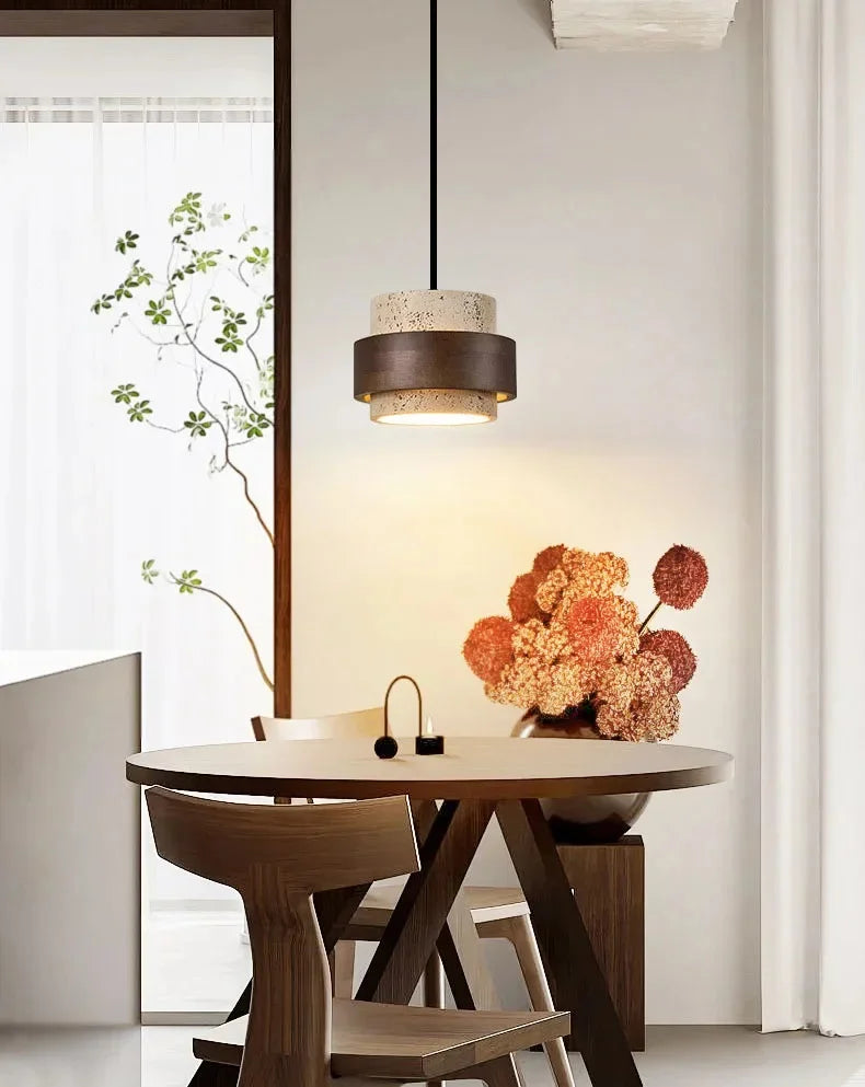 Đèn Thả Wabi-sabi Đá Tự Nhiên - Phong Cách Tối Giản - Daisan Mart