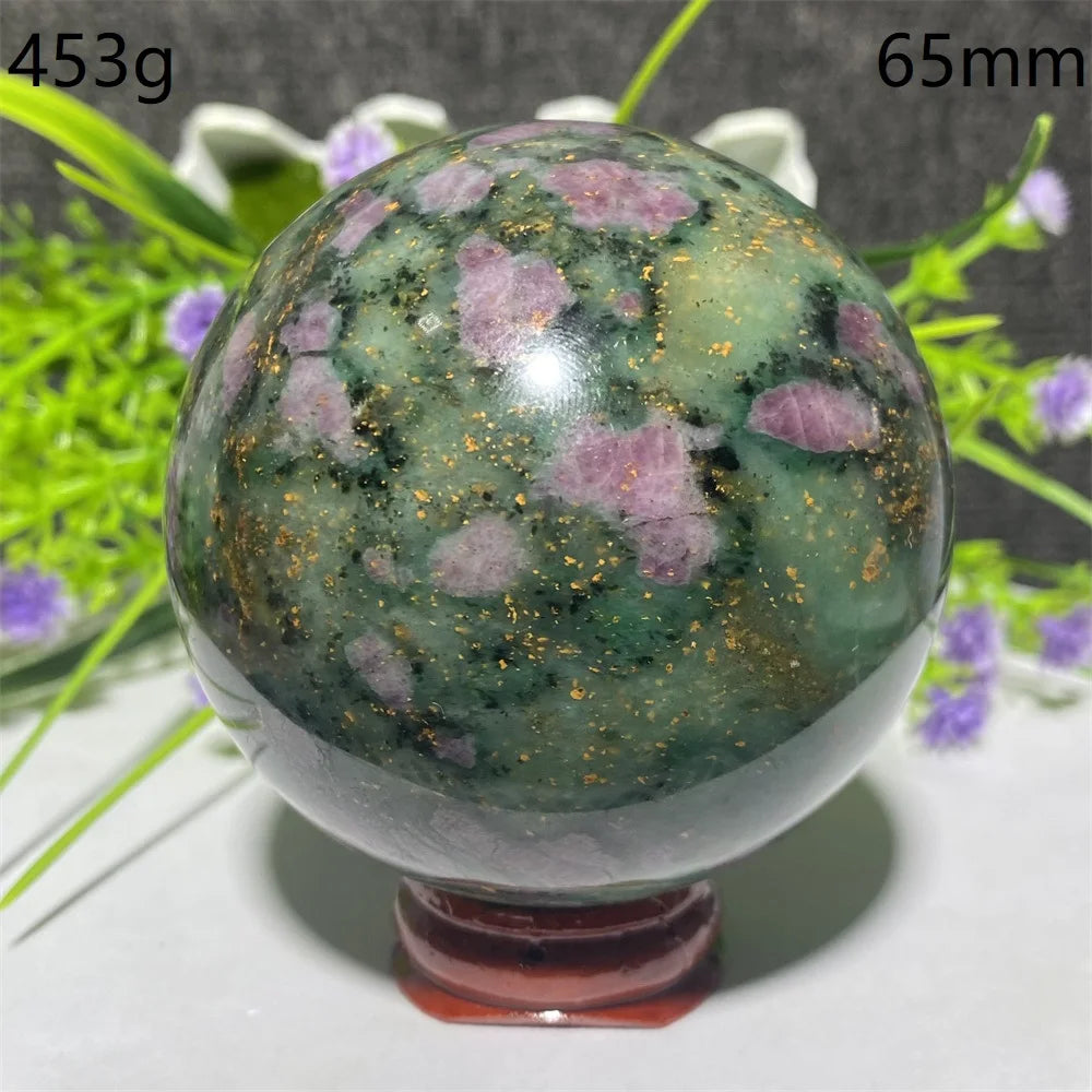Natural Emerald &amp; Ruby Energy Ball