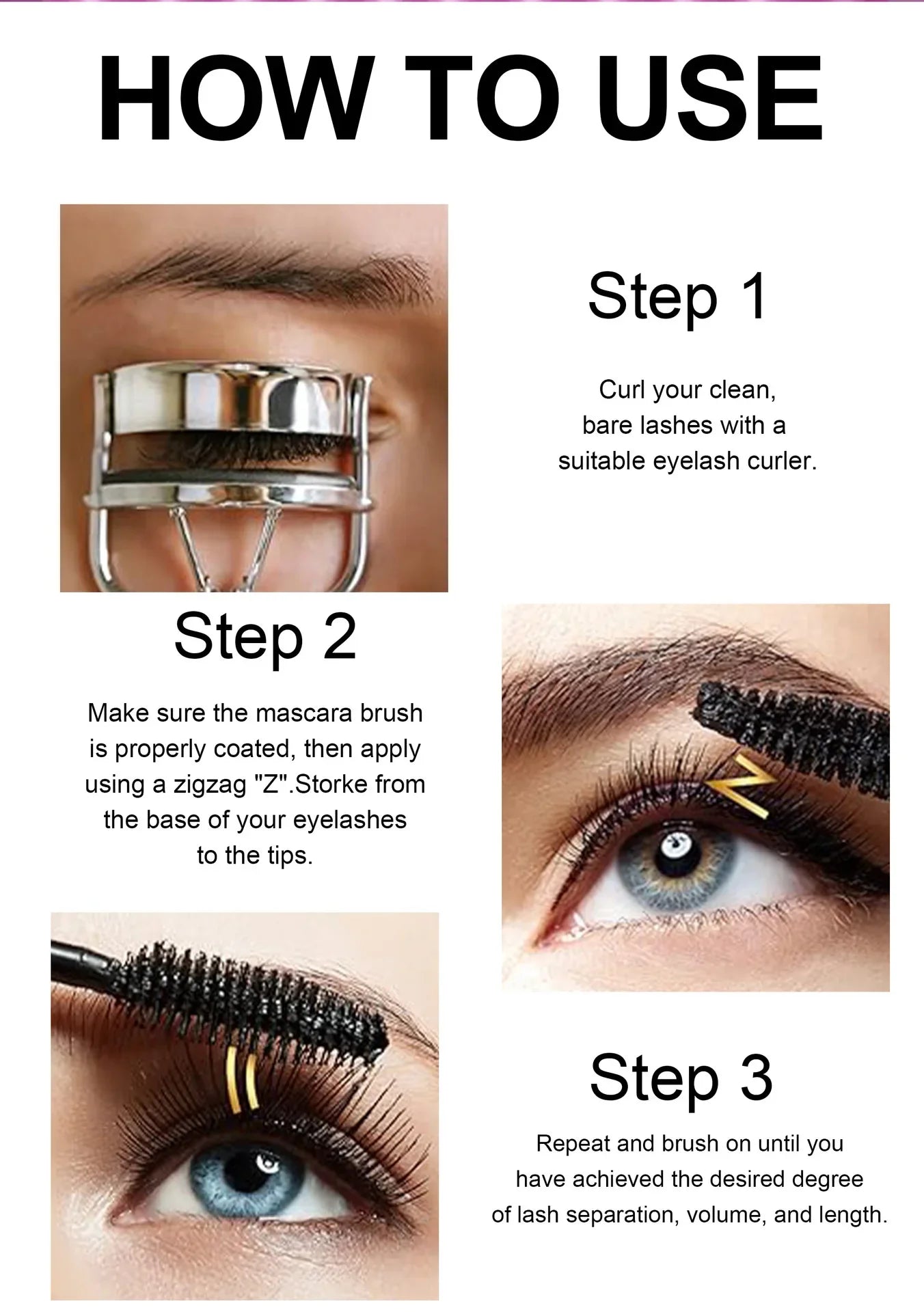 Waterproof, Thick, Long-Lasting Multi-Color Mascara 10 Colors