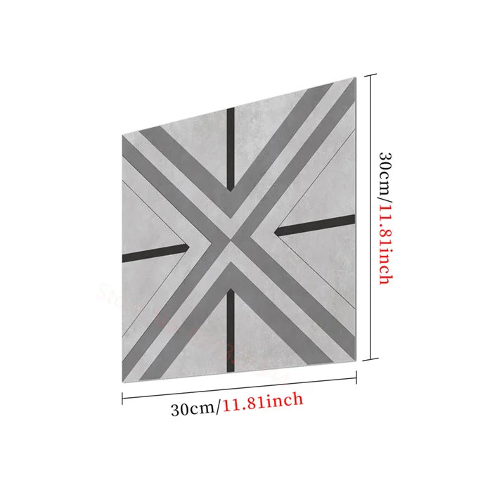 Black And White Mosaic Tiles Marble Texture Floor Sticker Kitchen Floor Renovation Decorative Stickers Self-adhesive Wallpaper