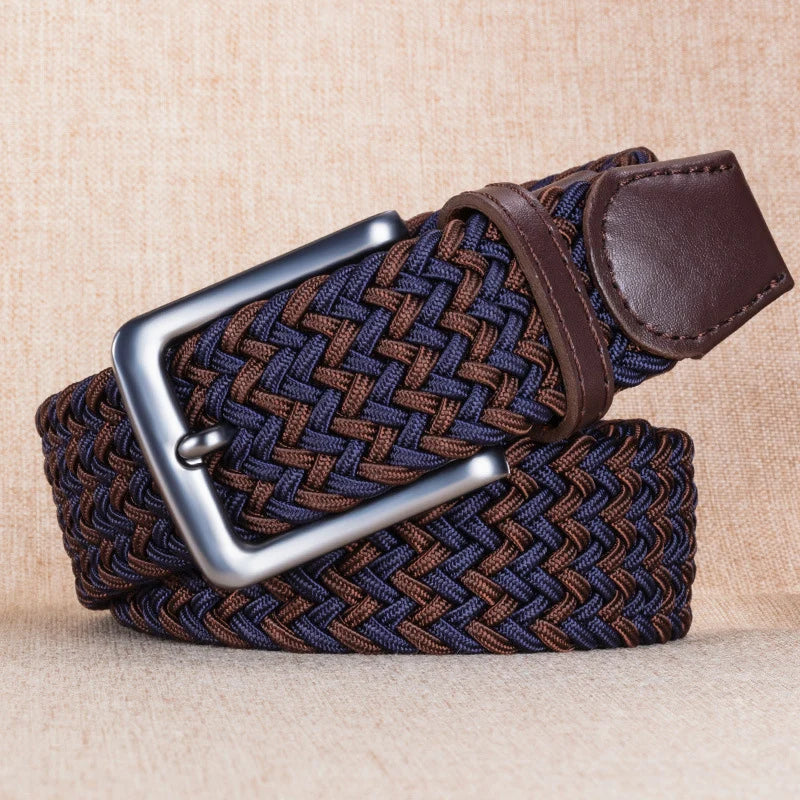 Thắt Lưng Nam Cao Cấp Vải Bố Phối Màu Khóa Kim Hợp Kim