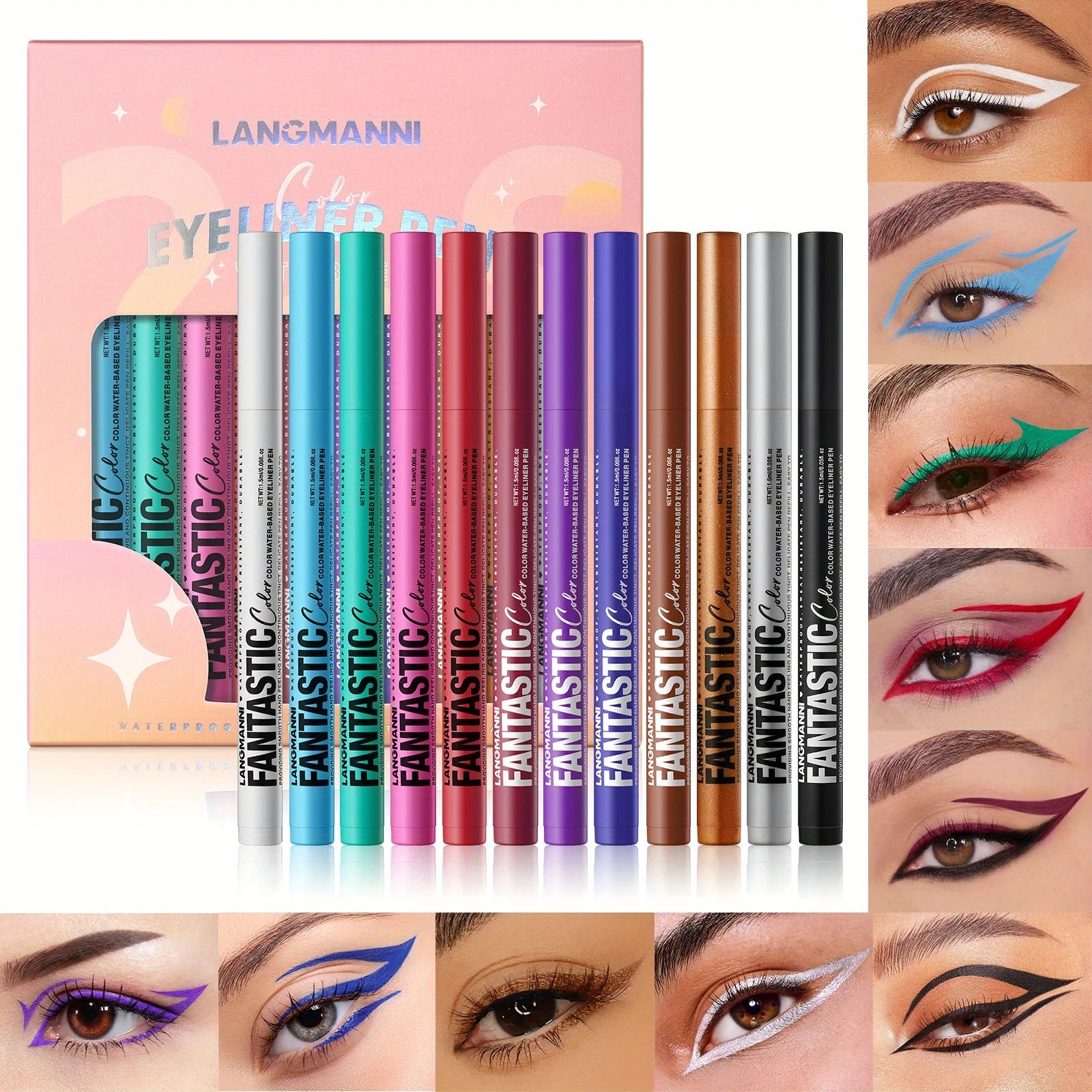 12 Color Super Long-lasting Waterproof Eyeliner