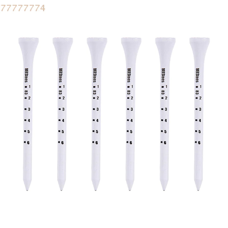 Set of 50 Professional White 83mm Golf Wooden Stakes