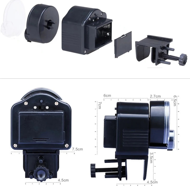 Automatic Fish Feeder for Aquarium Fish Tank Auto Feeder with Timer Pet Feeding Dispenser Fish Shrimp Betta Goldfish Food Feeder - Daisan Mart