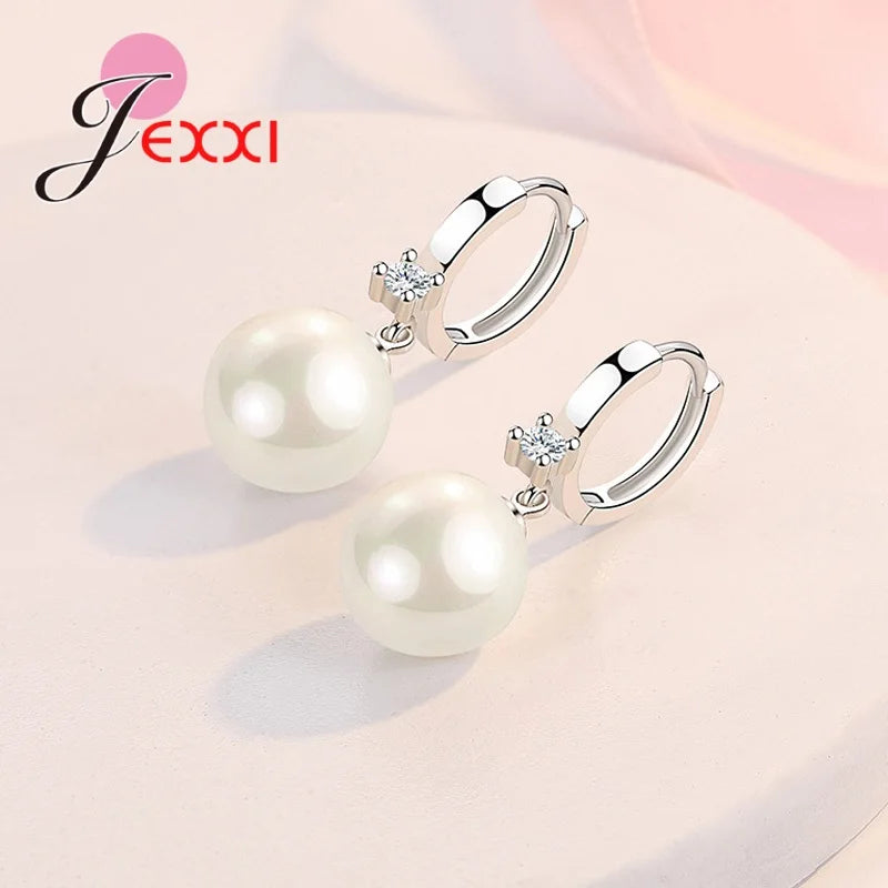 Noble 925 Silver Pearl Jewelry Set for Party