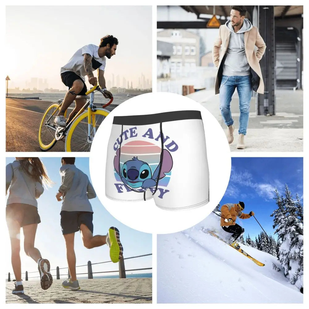 Quần Sịp Nam Lilo Stitch Thoải Mái Phong Cách Anime