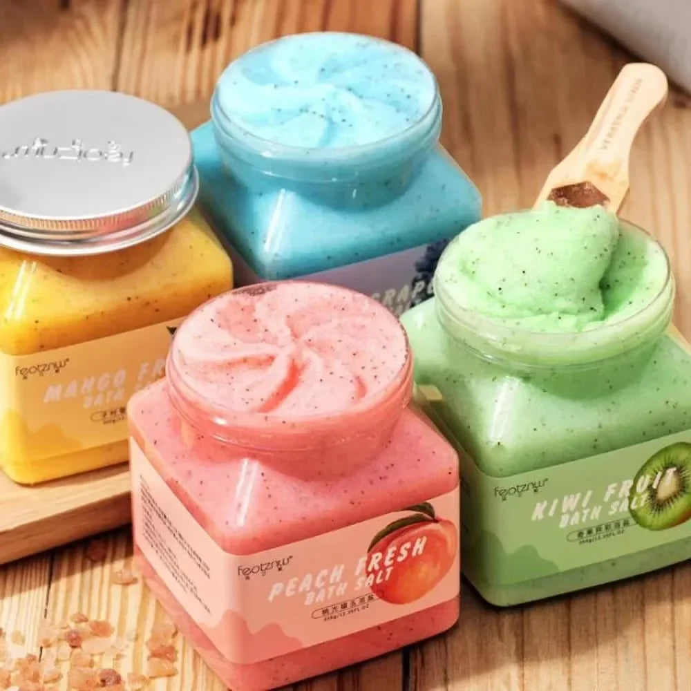 Petal Aromatherapy Sea Salt Body Scrub Bath Salt 350g Bath Exfoliation Cleansing Smooth Body Exfoliator