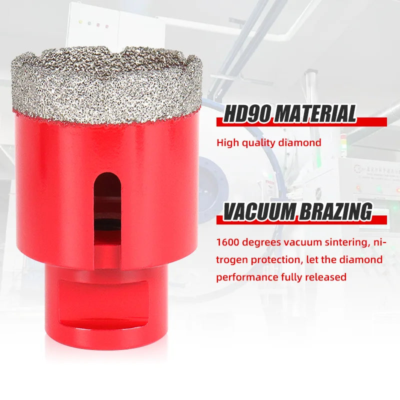 9pcs Dry Drill M14 Thread Brazing Hole Saw Set With Saw Blade Porcelain Tiles Crowns Granite Marble tile Drill Bits Tools