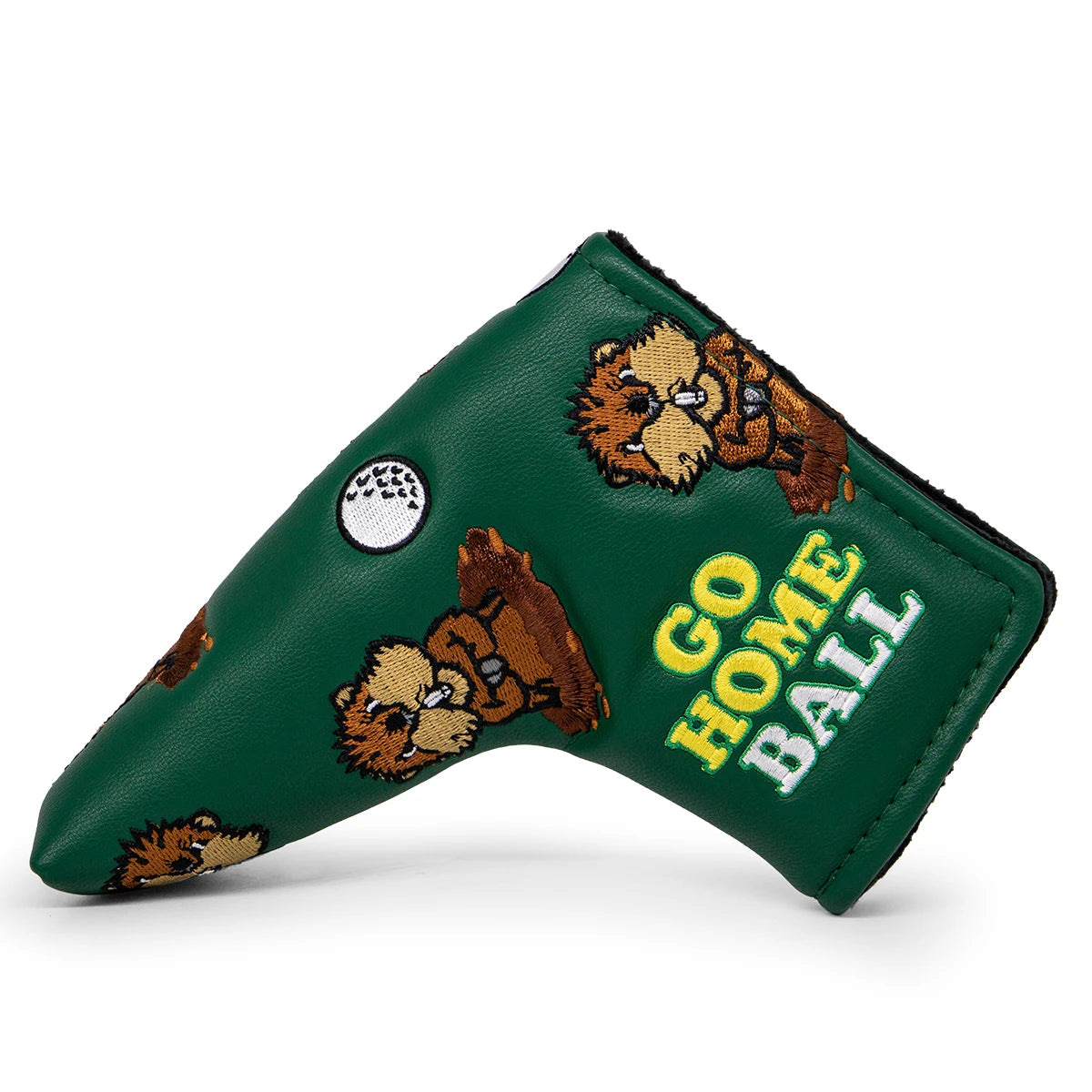 Groundhog Premium Embroidered Green Leather Golf Club Cover