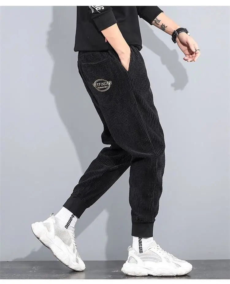 ###Korean Men's Jogger Pants Spring and Autumn: Simple Fashion