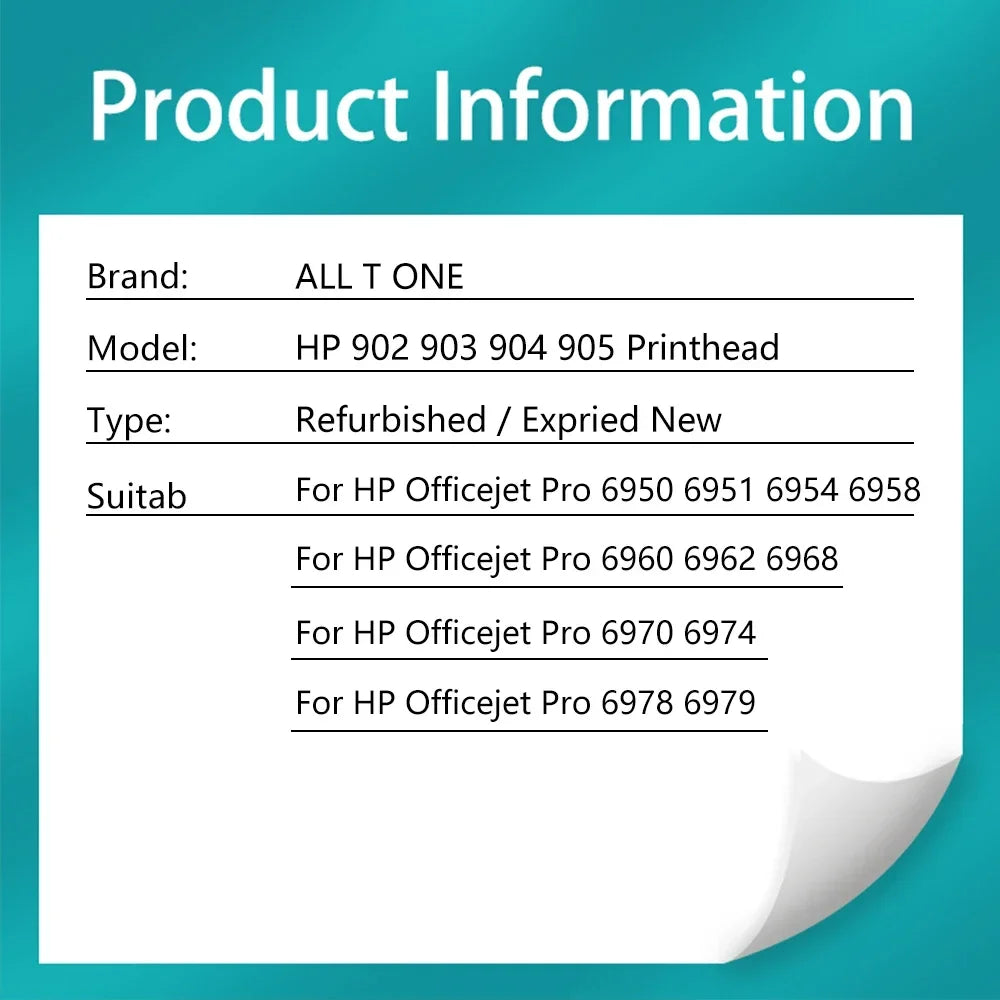 New 902 904 903 905 Head Printhead C2P18A For HP Officejet 6950 6960 6978 6951 6954 6958 6968 6970 6974 6975 cabe hp 6962프린터 - Daisan Mart