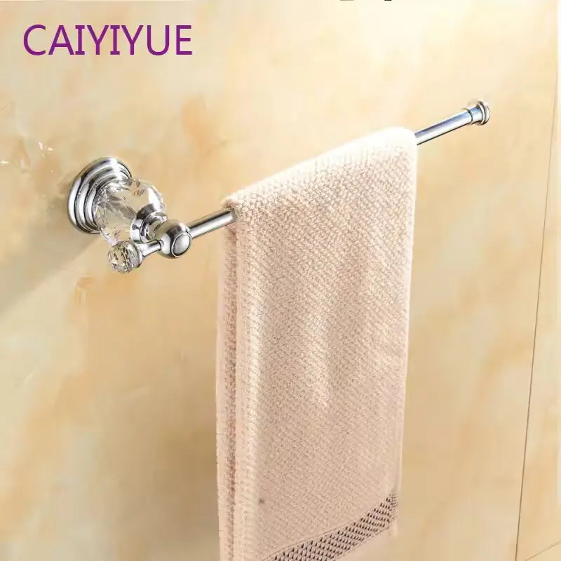 Crystal Toilet Paper Holder, Gold Toilet Roll Holder Modern Bathroom Accessories Zinc Alloy Tissue Hanger Wall Mounted