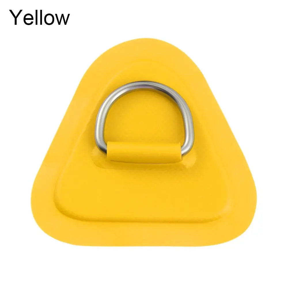 D Ring Triangle Stainless Steel Pad/Patch With Glue for PVC Inflatable Boat Raft Dinghy Canoe Kayak Surfboard SUP Tie Down