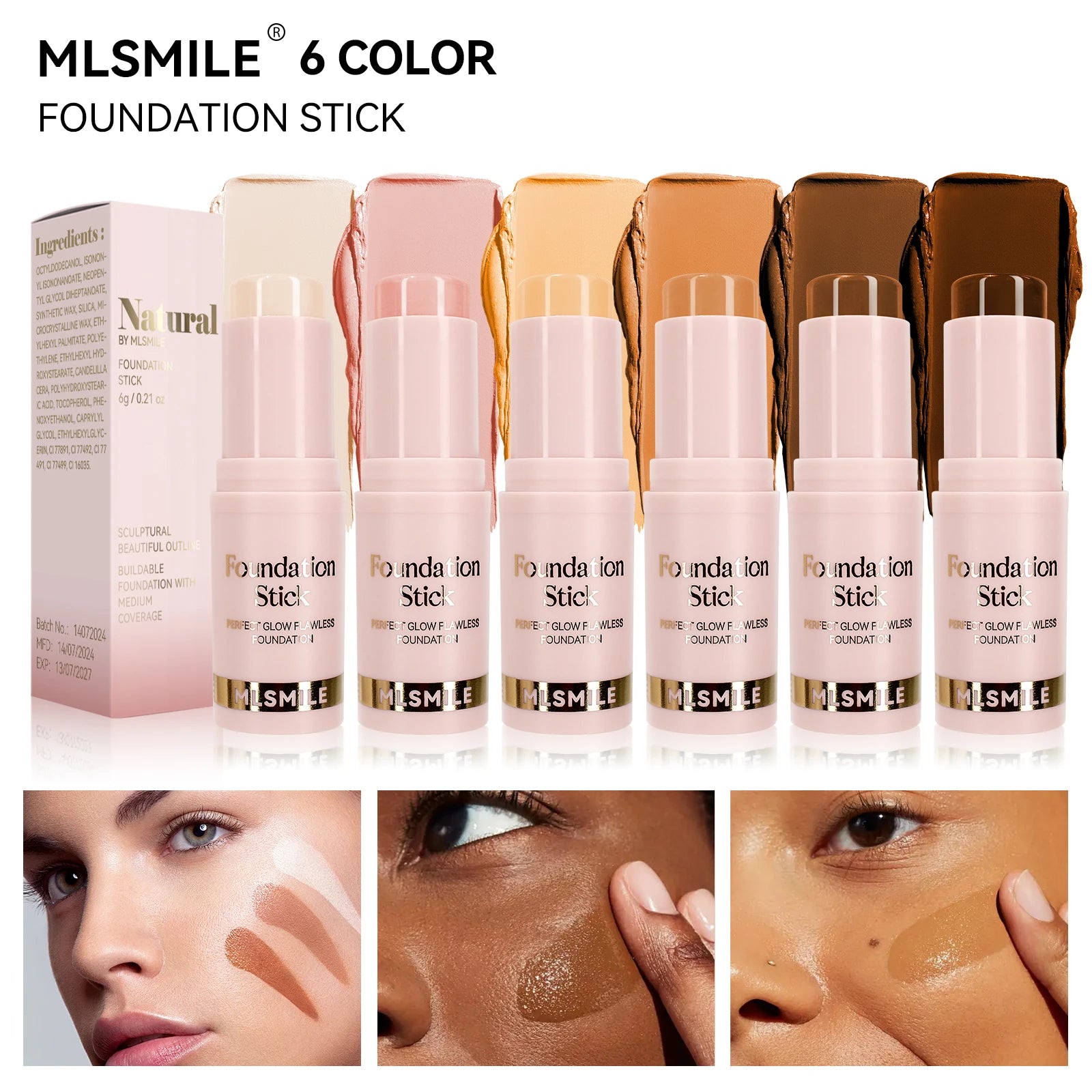 GlowMatte Stick - Kem Nền Mịn Lì, Tự Nhiên, Chống Nước
