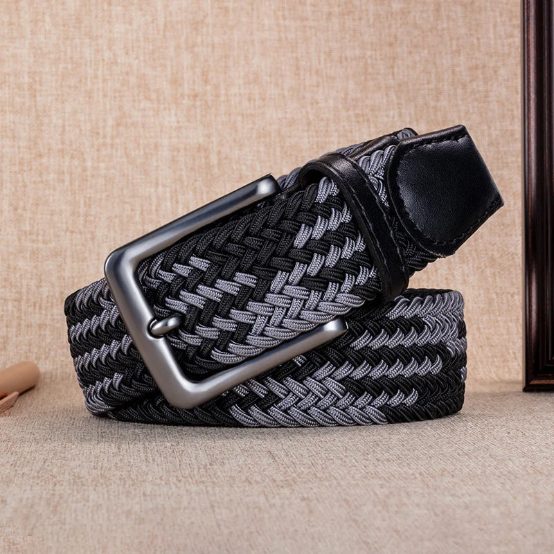 Thắt Lưng Nam Cao Cấp Vải Bố Phối Màu Khóa Kim Hợp Kim