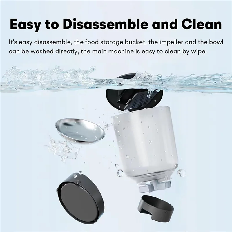 AA81-APP Control Automatic Pet Feeder,4.2L 2.4G Wifi Enabled Pet Feeder,Dual Bowl Automatic Pet Food Dispenser For Cats&amp;Dog