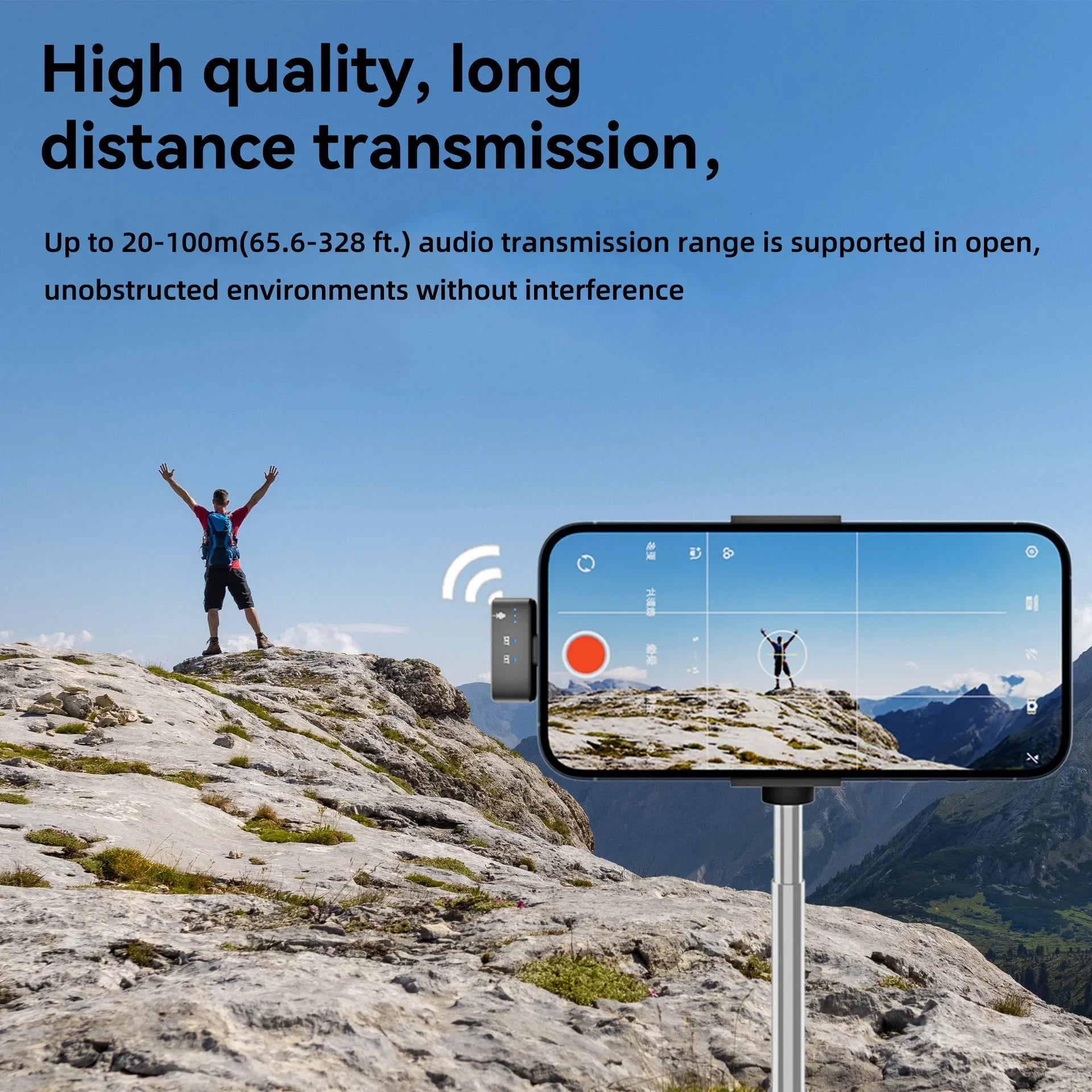 Professional Noise-Canceling Wireless Microphone for Recording &amp; Interviews