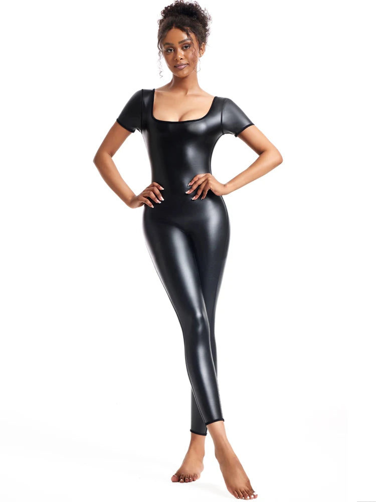 Sexy Body Shaper U Neck Tshirt Long Sleeve Bodysuit for Women Waist Trimmer Corsets Tight leggings Shirt Bodysuits Shapewear Top - Daisan Mart