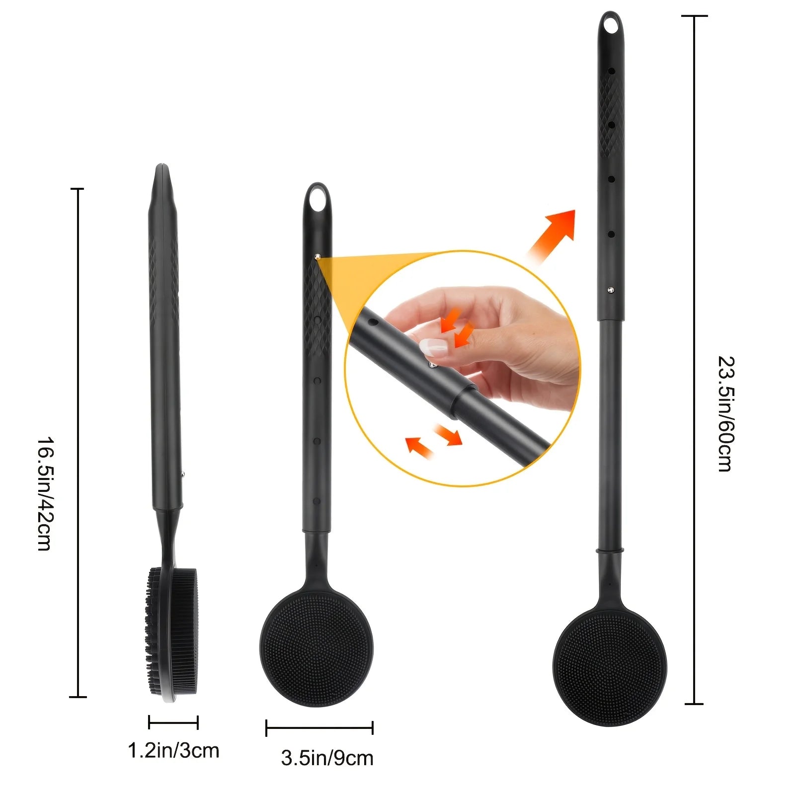 Bàn Chải Tắm Điều Chỉnh Dài Mềm Dịu Vệ Sinh Sâu - Daisan Mart