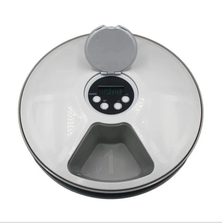 Automatic Feeder Pet Dog Round Timing Feeder 6 Meals 6 Grids Cat Dog Electric Dry Food Dispenser 24 Hours Feed Pet Supplies - Daisan Mart