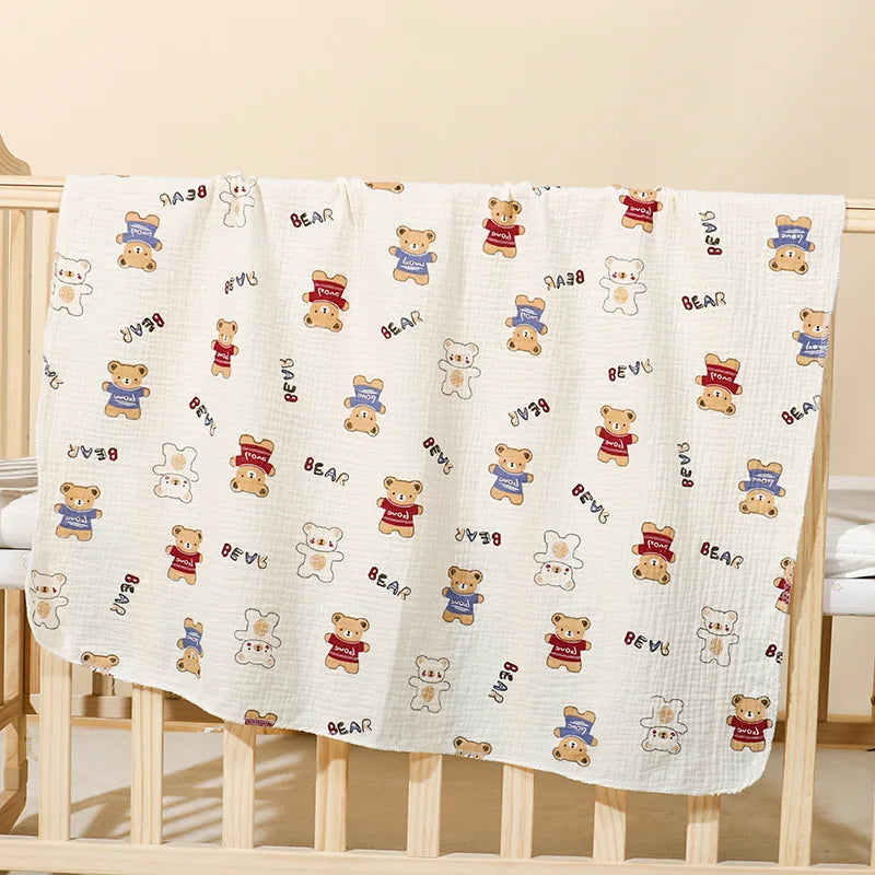 Multi-Purpose Cotton Muslin Newborn Baby Swaddle Blanket For Mother And Baby