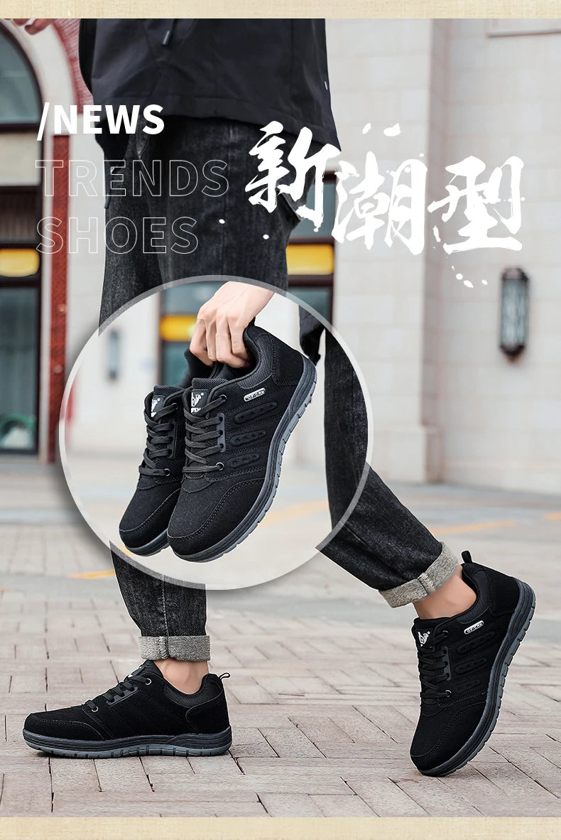 Giày Trượt Ván Nam Thu Retro Da Lộn Jeans Thời Trang