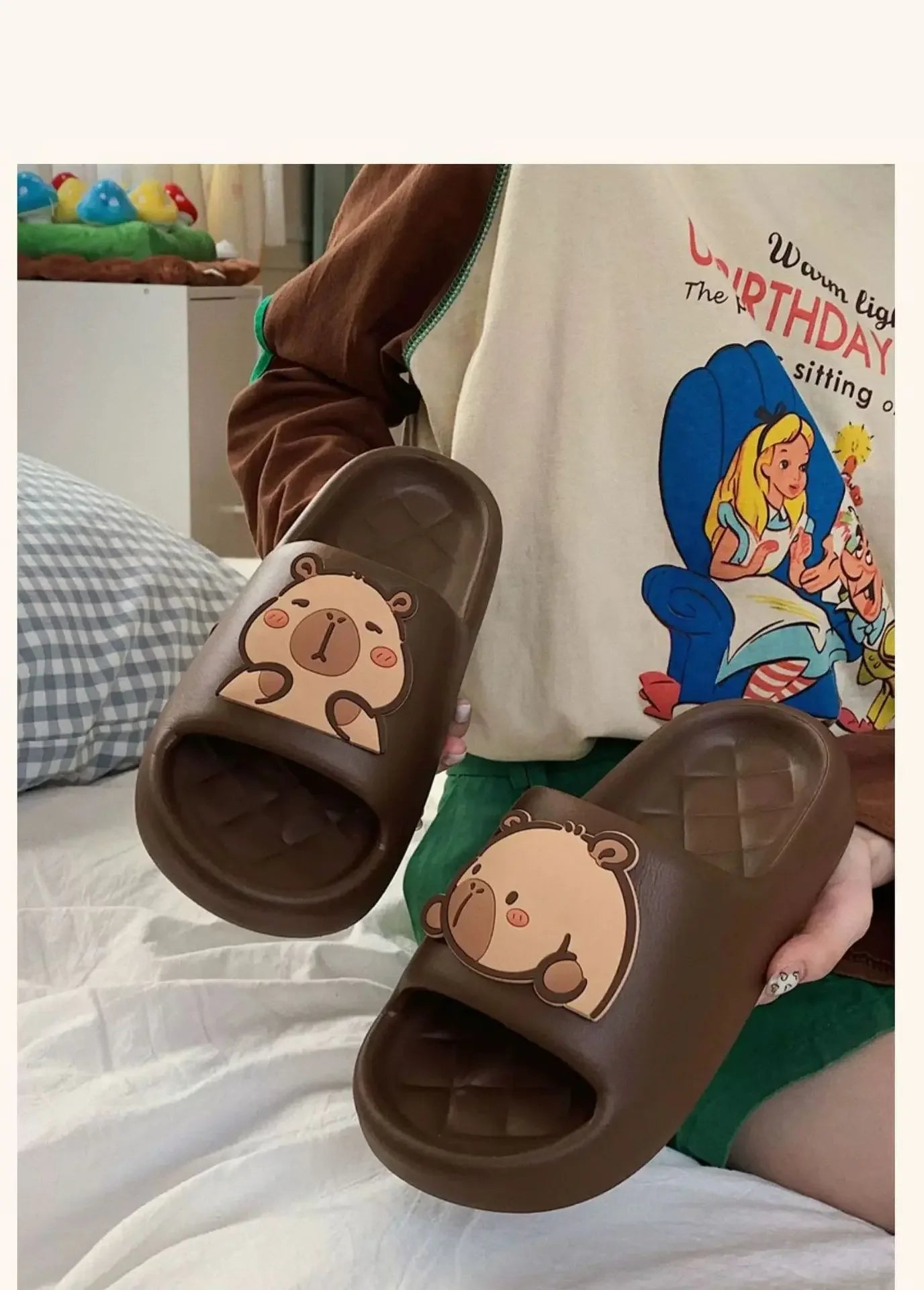 Dép Nữ Kapibara Mây Dễ Thương Đi Biển Nhà êm