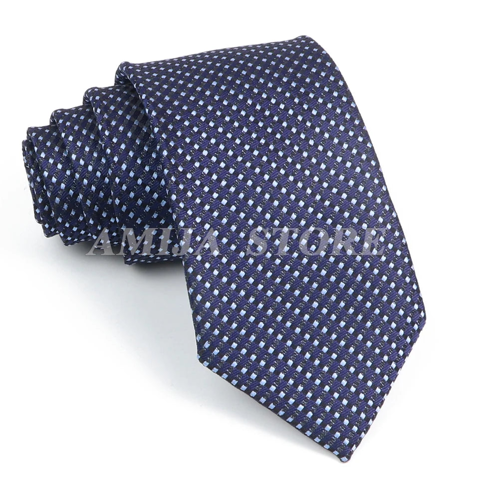 Cà vạt nam cao cấp chấm bi xám 6.5cm thời trang
